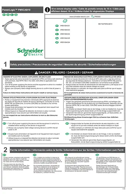 schneider施耐德PowerLogic PM5CAB10